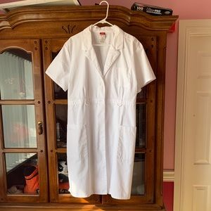 White pinning nursing dress